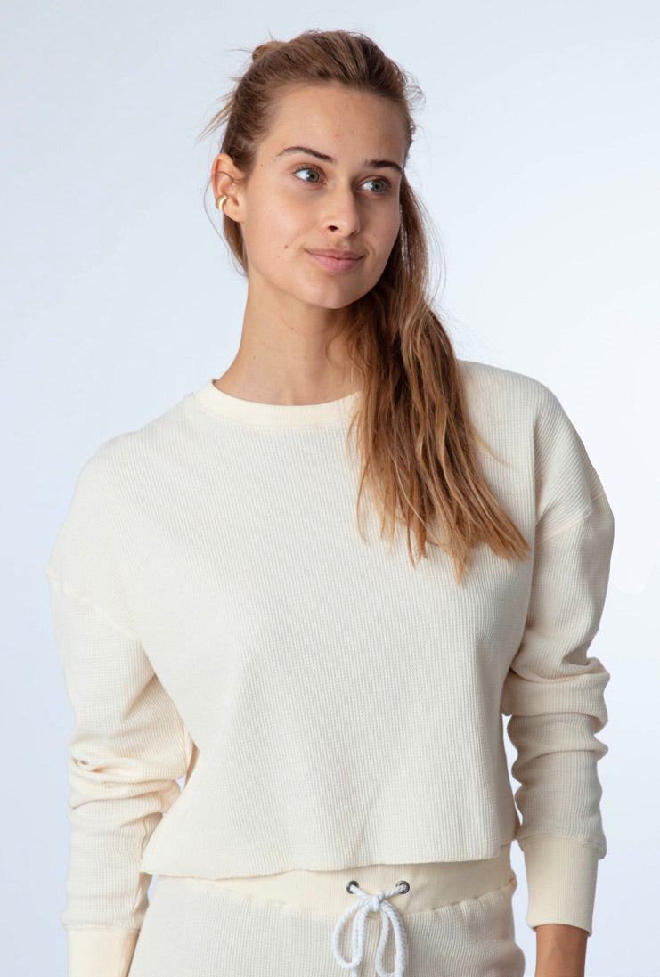 SOPHIE NATURAL Micro Waffle Sweat Shirt – Soley Aloha Boutique and