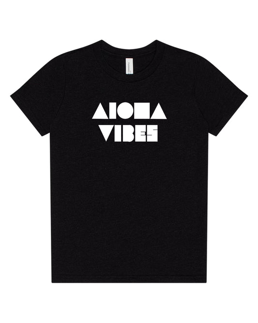 ALOHA VIBES Black Toddler Tee