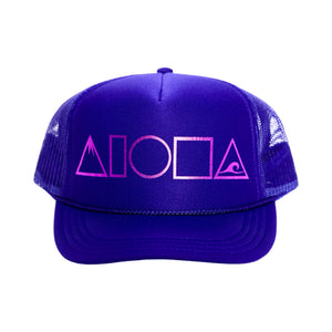 MAUKA TO MAKAI Purple/Pink Youth Trucker