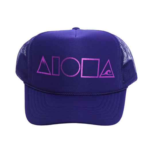 MAUKA TO MAKAI Purple/Pink Adult Trucker