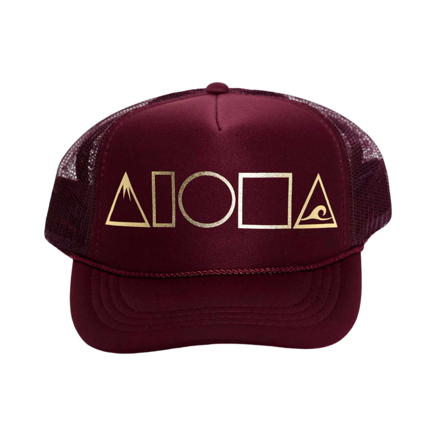 MAUKA TO MAKAI Maroon/Gold Youth Trucker