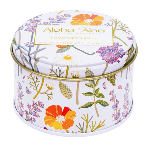 Aloha ‘Aina Lavender Fields Gold Tin Candle