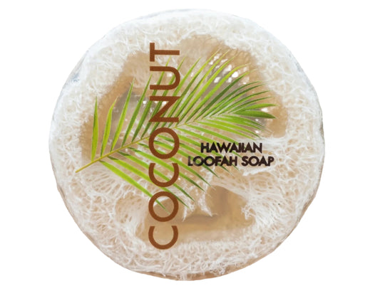 Coconut Sea Salt & Kukui Exfoliating Loofah Soap