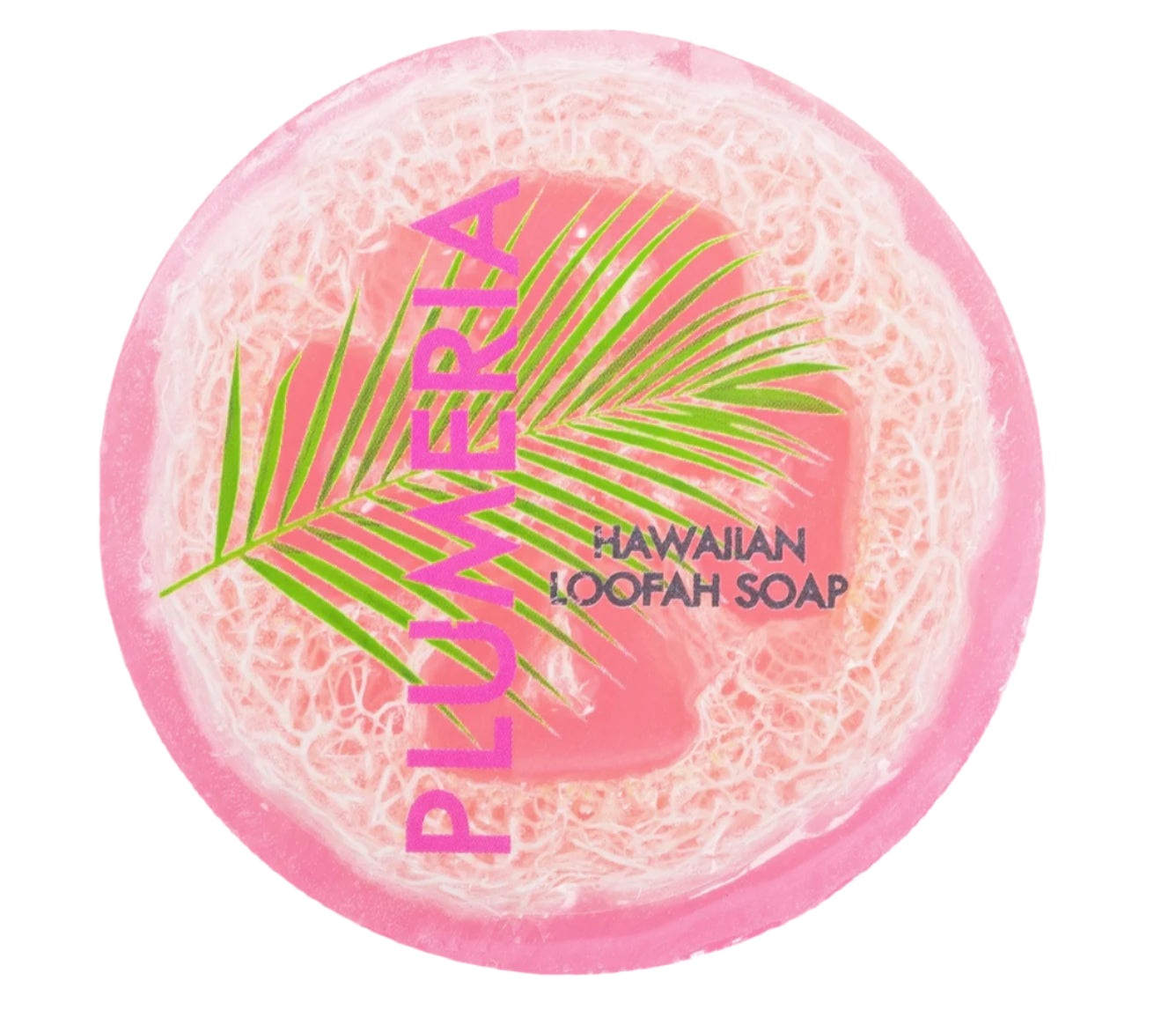 Plumeria Sea Salt and Kukui Exfoliating Loofah Soap