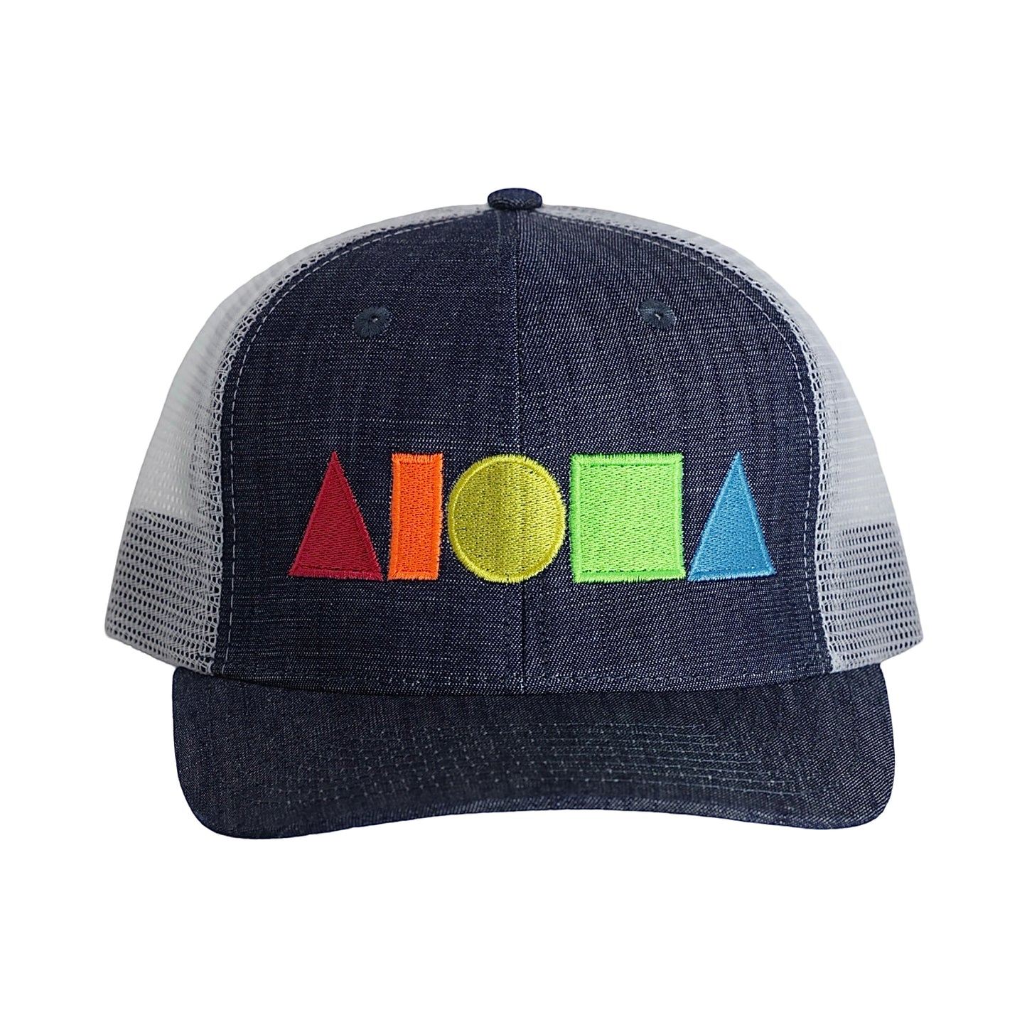 BLUE DENIM RAINBOW Adult Curved Bill Snapback