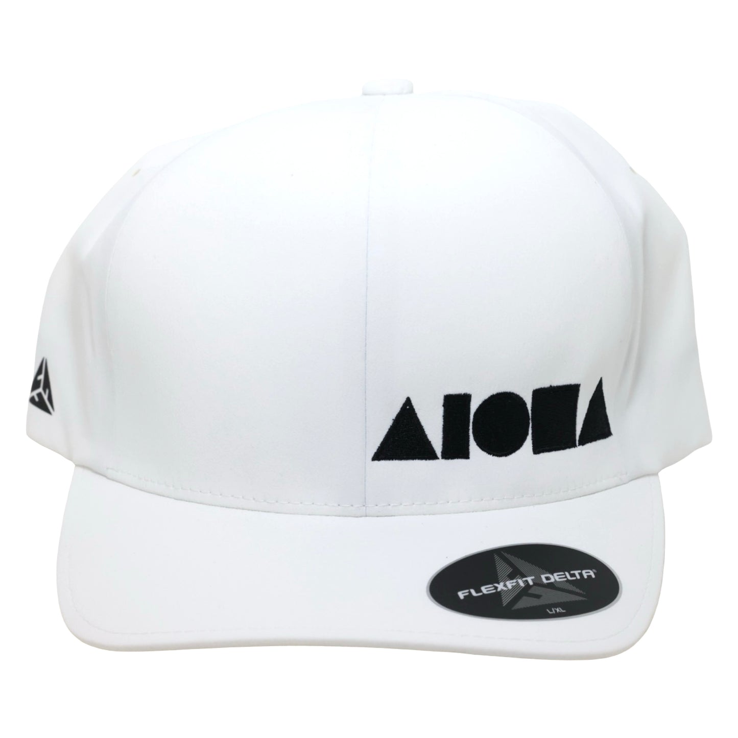 WHITE FLEXFIT Black Aloha Shapes Logo