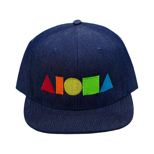 BLUE DENIM ALL OVER RAINBOW Adult Snapback