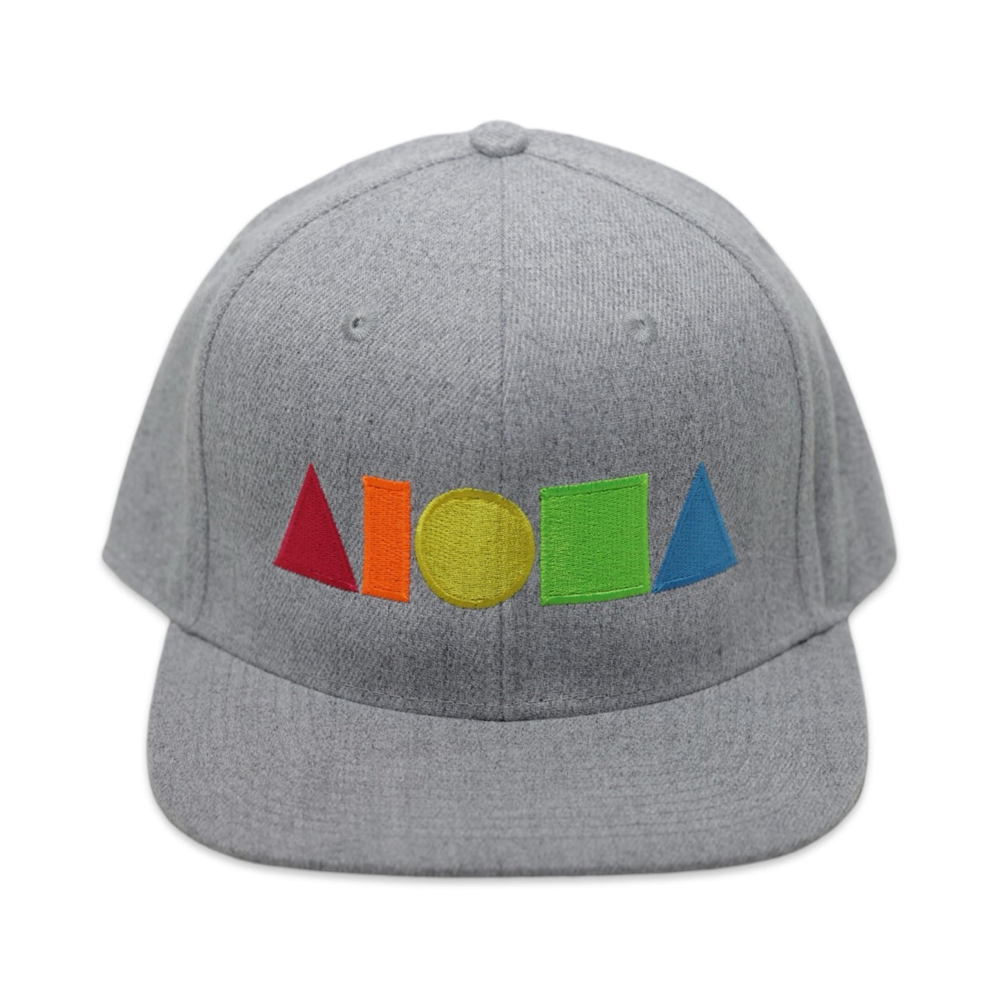 RAINBOW Grey Flat Brim Adult Snapback