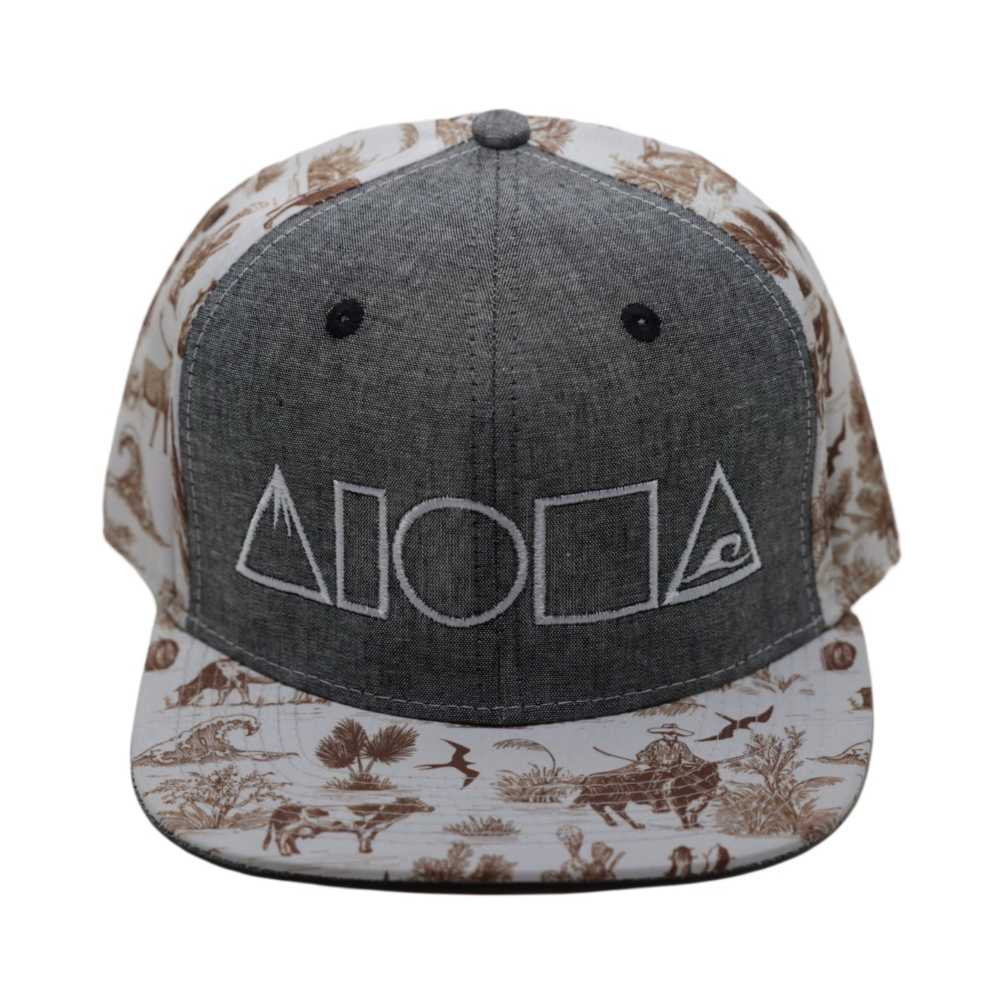 MAUKA TO MAKAI "ALL Things Hawaii" Light Grey Adult Snapback